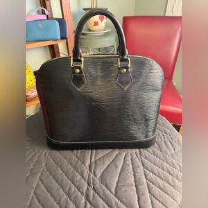 Louis Vuitton Black Epi Leather Alma PM Handbag